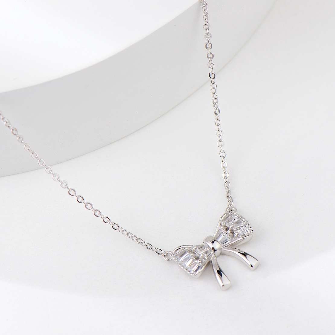 Сребърно колие Кристална Панделка | колекция Delicate Silver