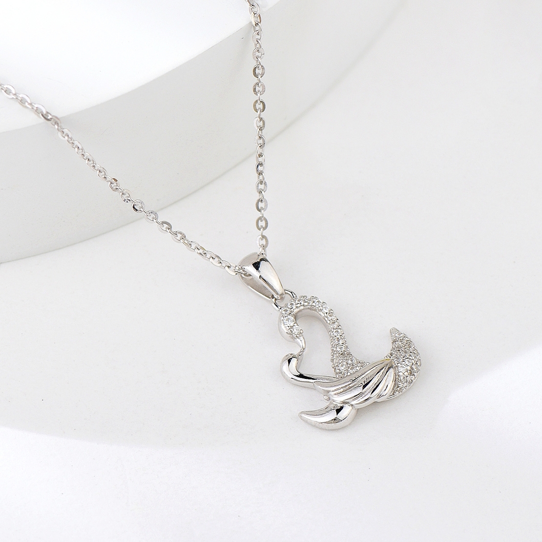 Сребърно колие Лебеди | колекция Delicate Silver