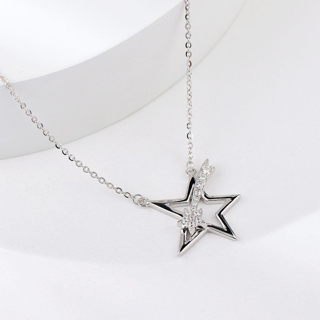 Сребърно колие Падаща Звезда | колекция Delicate Silver