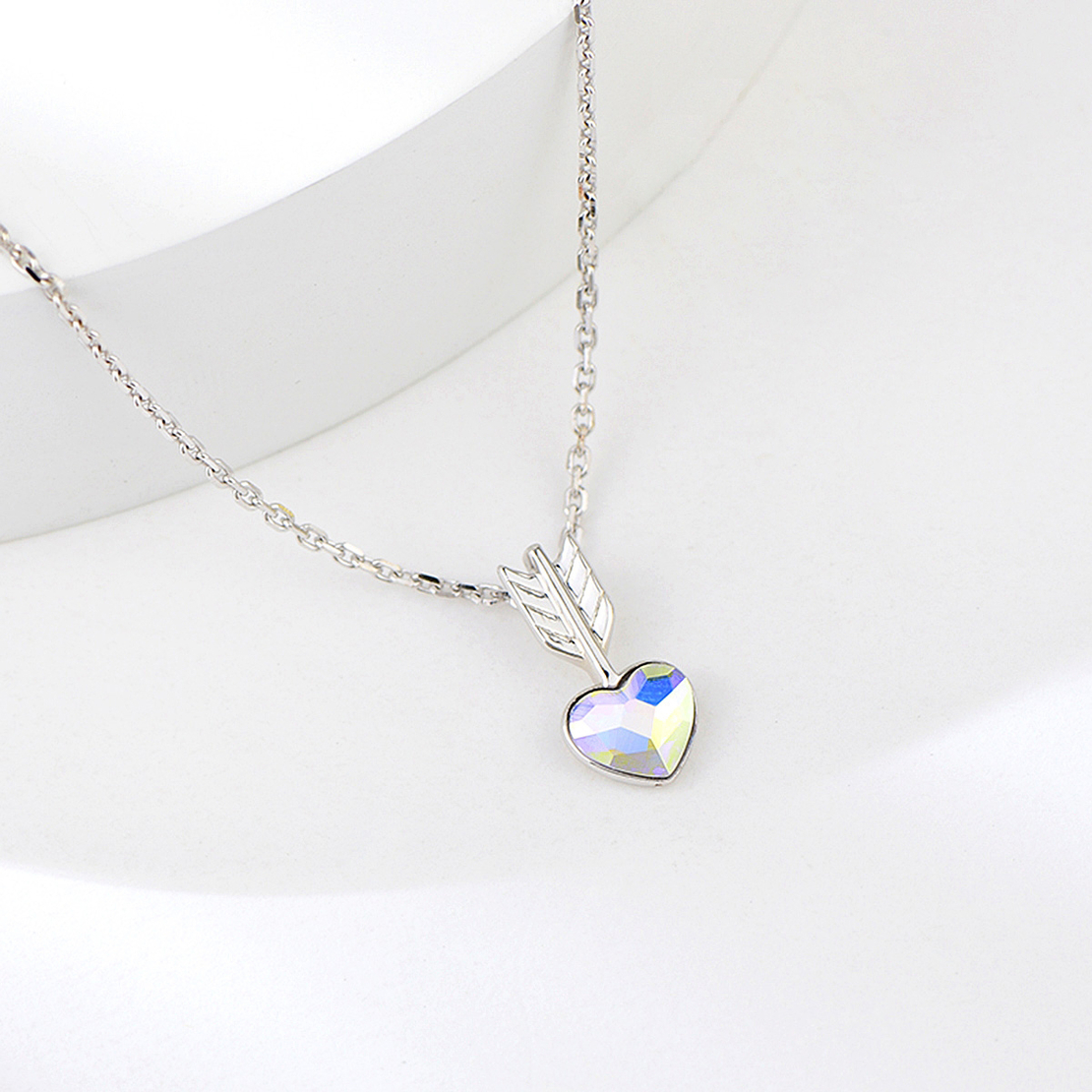Сребърно колие Стрелата на Амур | колекция Delicate Silver