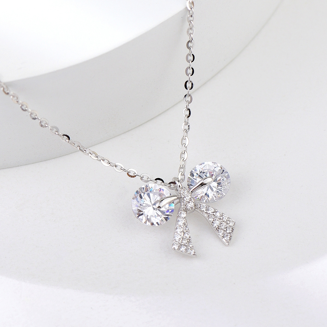 Сребърно колие Кристални Черешки | колекция Delicate Silver