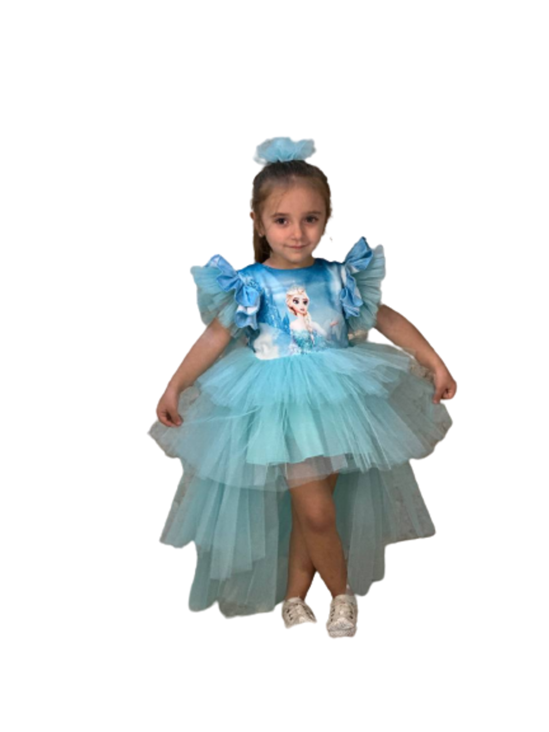 Луксозна детска рокля 'Фроузън' - синьо