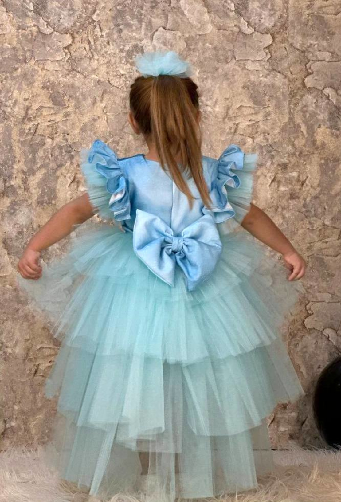 Луксозна детска рокля 'Фроузън' - синьо