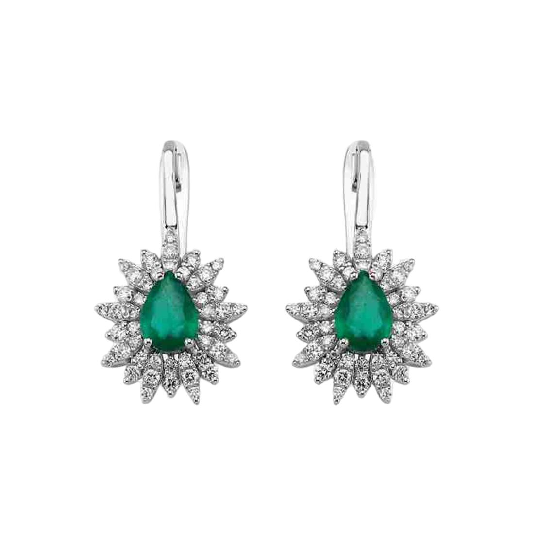 2.94 ct Set with emeralds and diamonds