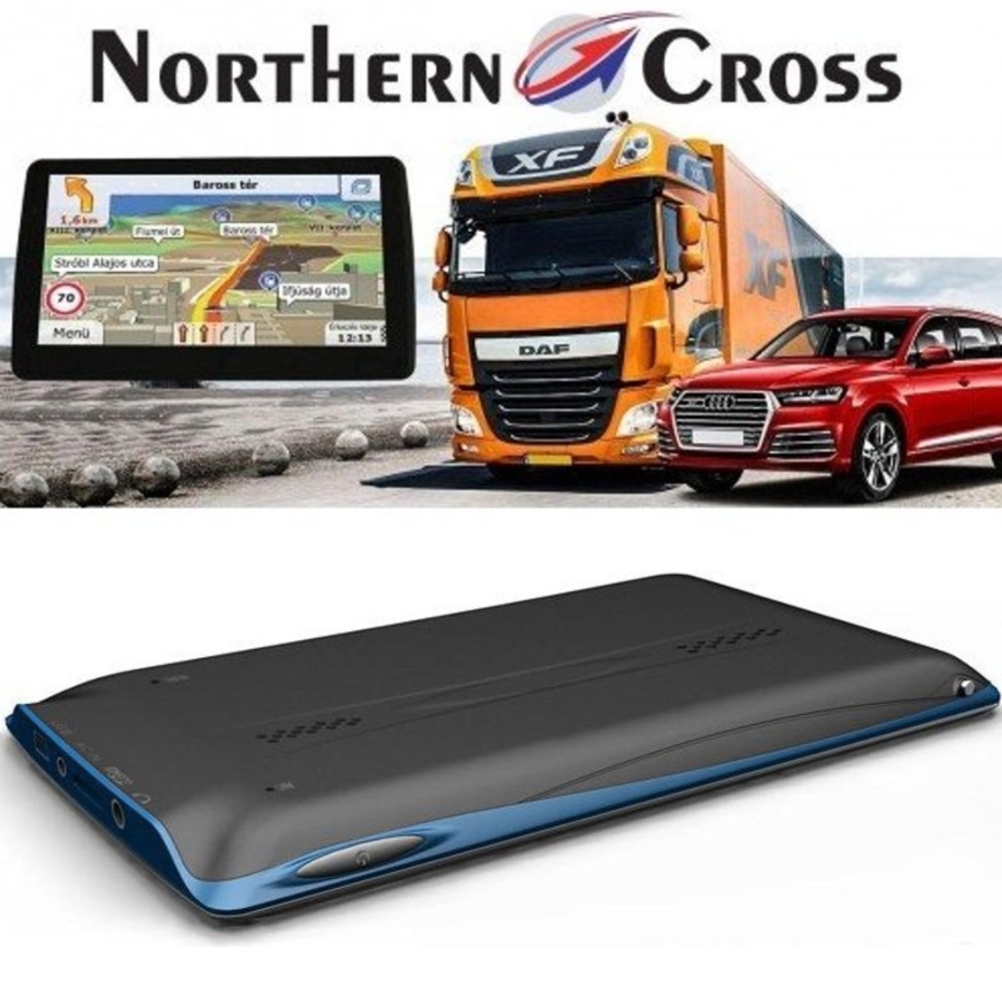 GPS Навигация Northern Cross NC-712S, 7 инча, 256 MB RAM, 2 програми