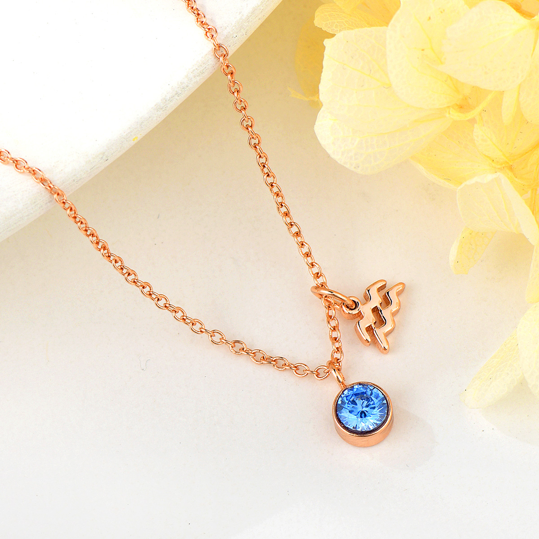 Aquarius stone hot sale necklace