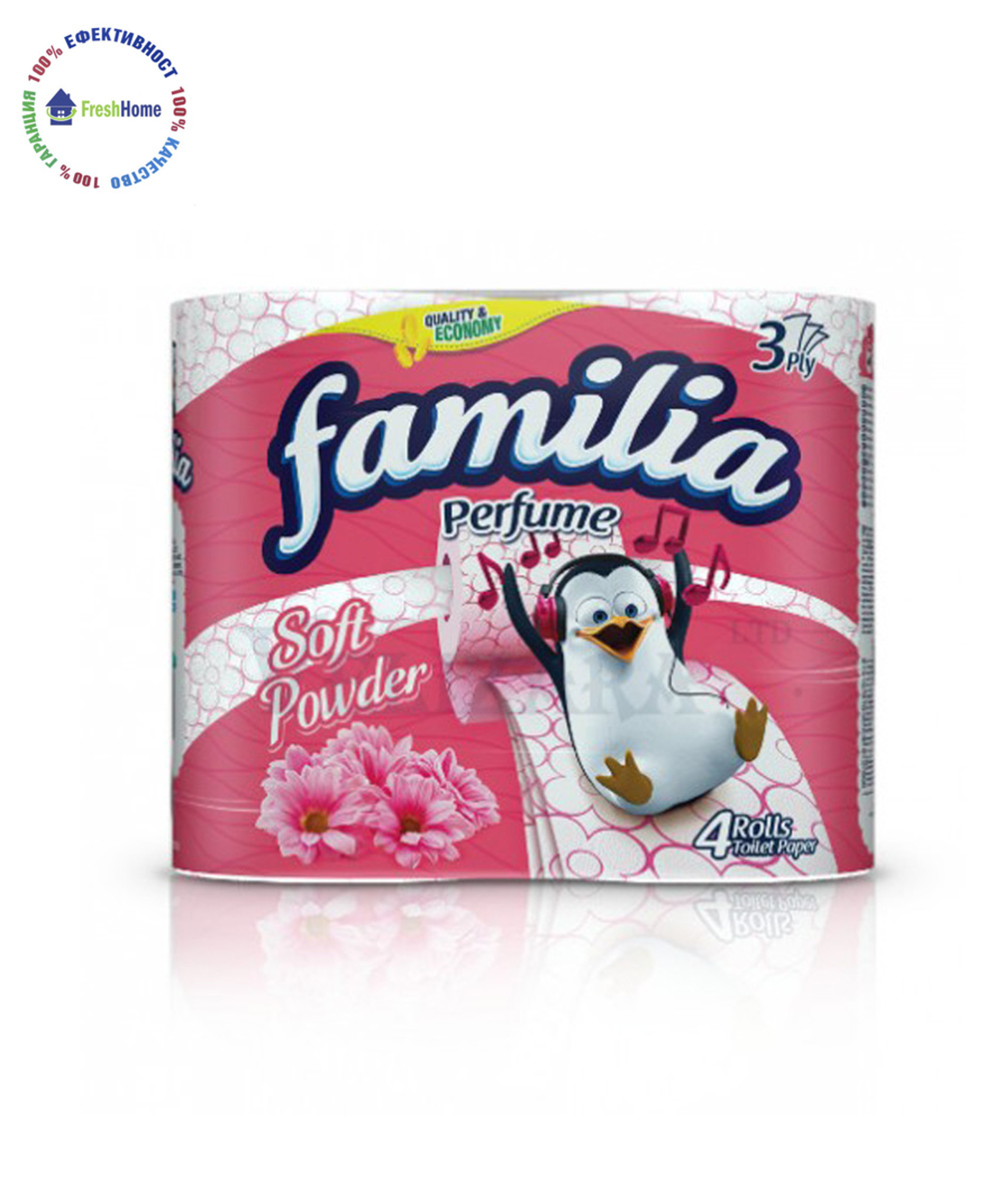 Familia 4 ролки тоалетна хартия – soft powder