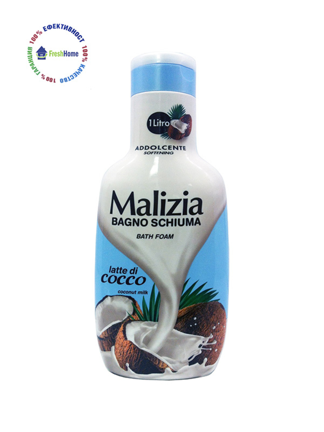 Malizia душ гел 1л.  с кокосово мляко