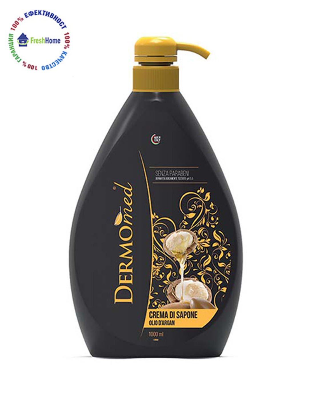 DERMO med - течен крем сапун за ръце с арганово масло, 1 л.