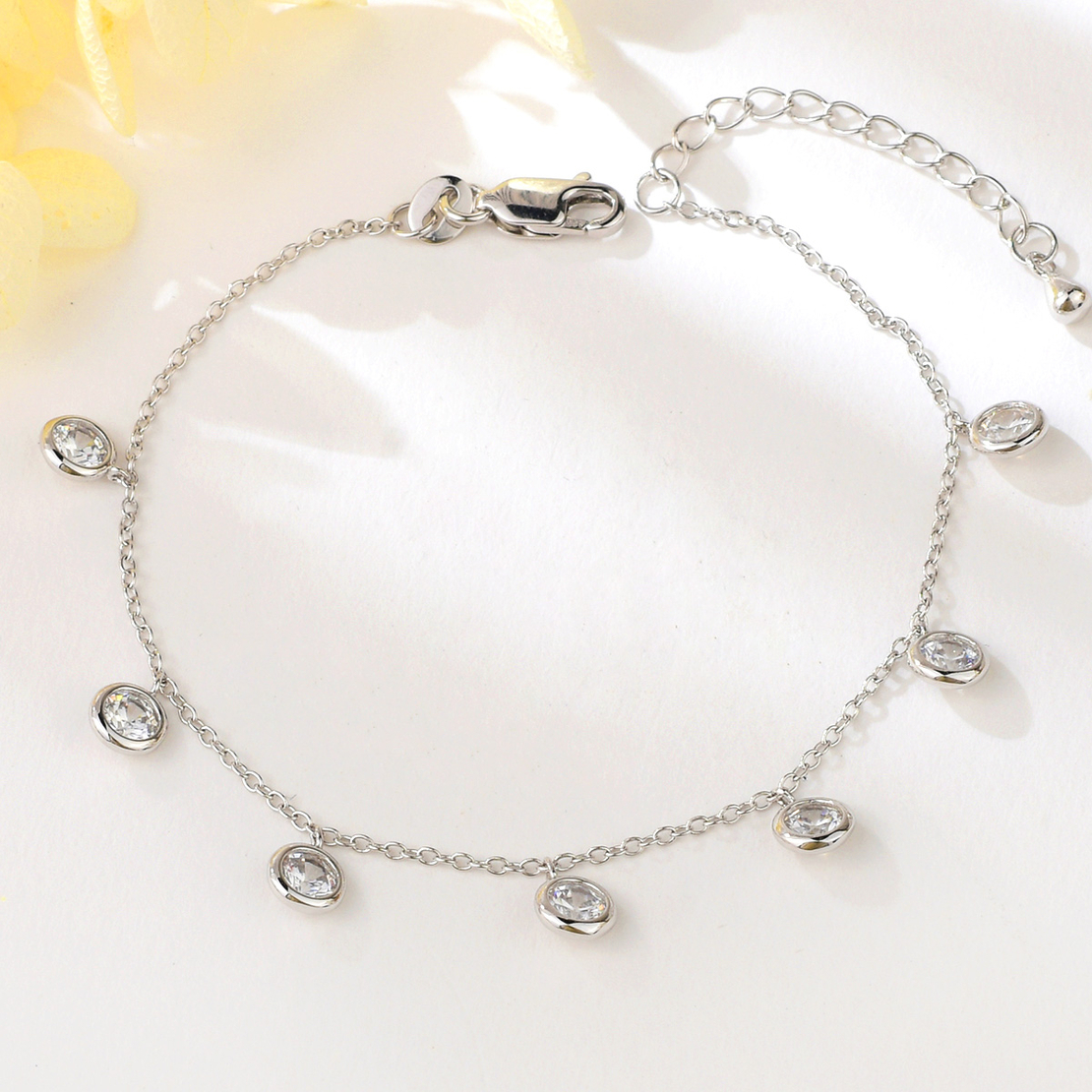 Platinum plated hot sale silver bracelet