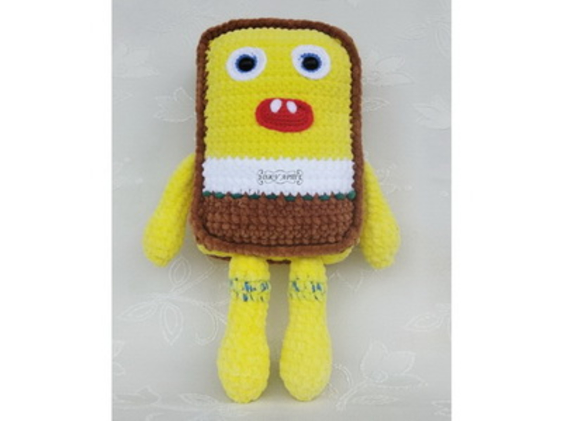 Ръчно плетена играчка - Спондж Боб