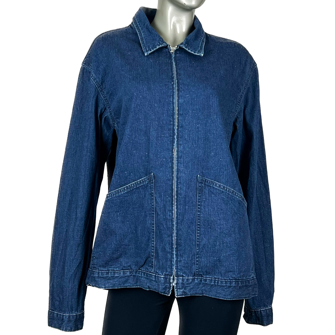 Винтидж дънково яке 90s Edwin Women's Denim Jacket Blue Japan Denim