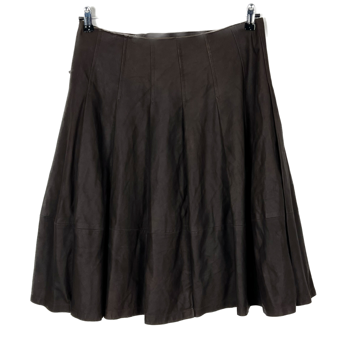 Кожена пола Vintage Weekend Max Mara Leather Brown Skirt