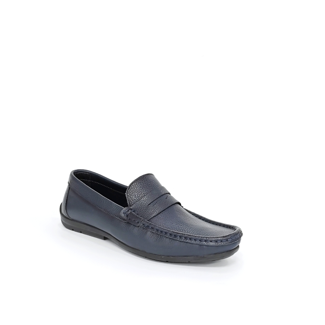 Мen's loafers made of natural leather in the color blue /7456