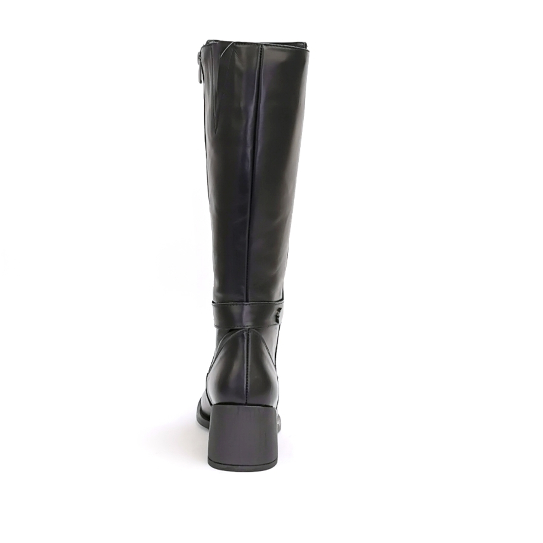 Women's elegant boots made of natural leather in black/7133