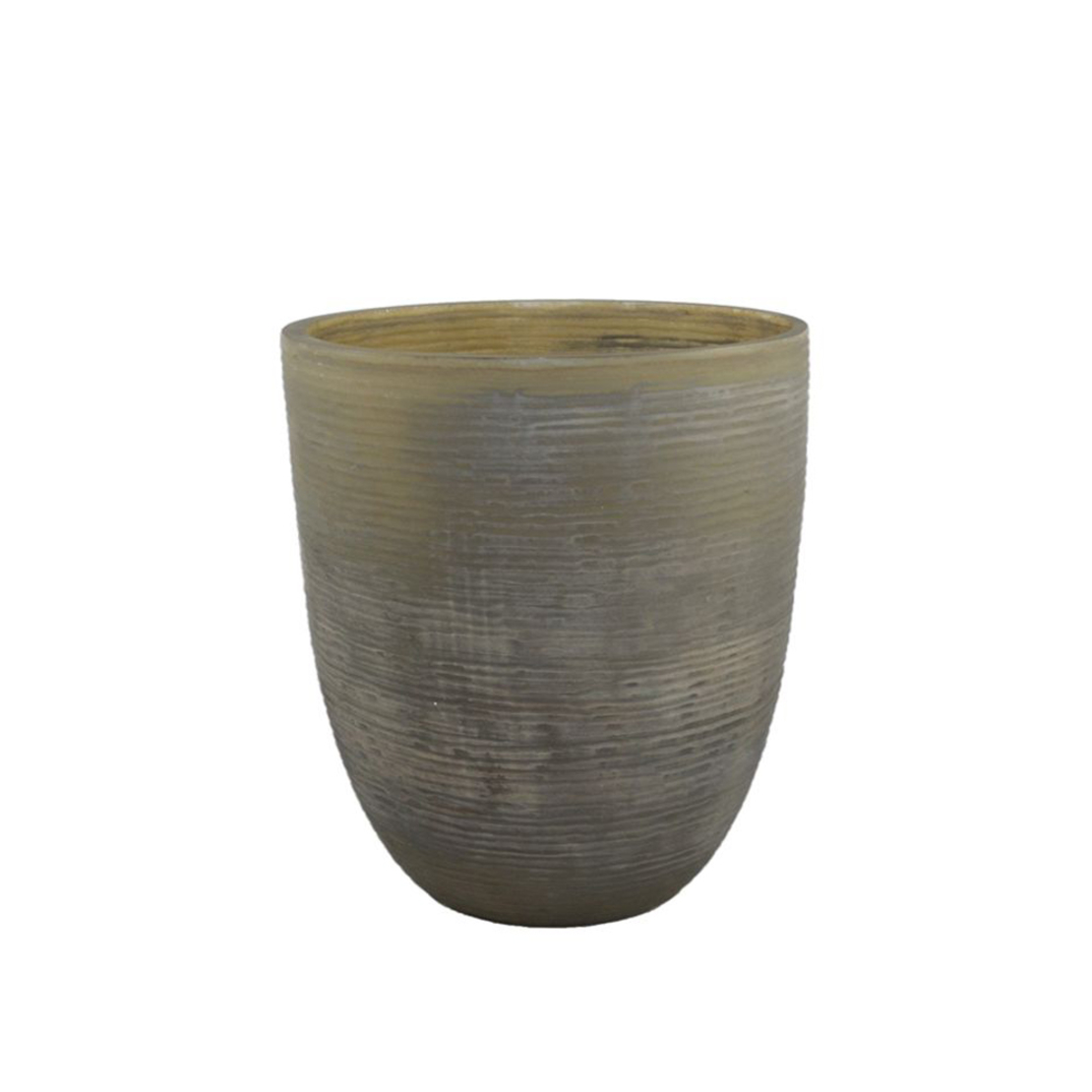 STRIPES BASE FOR CANDLE GLASS GREY OLIVE GREEN D10