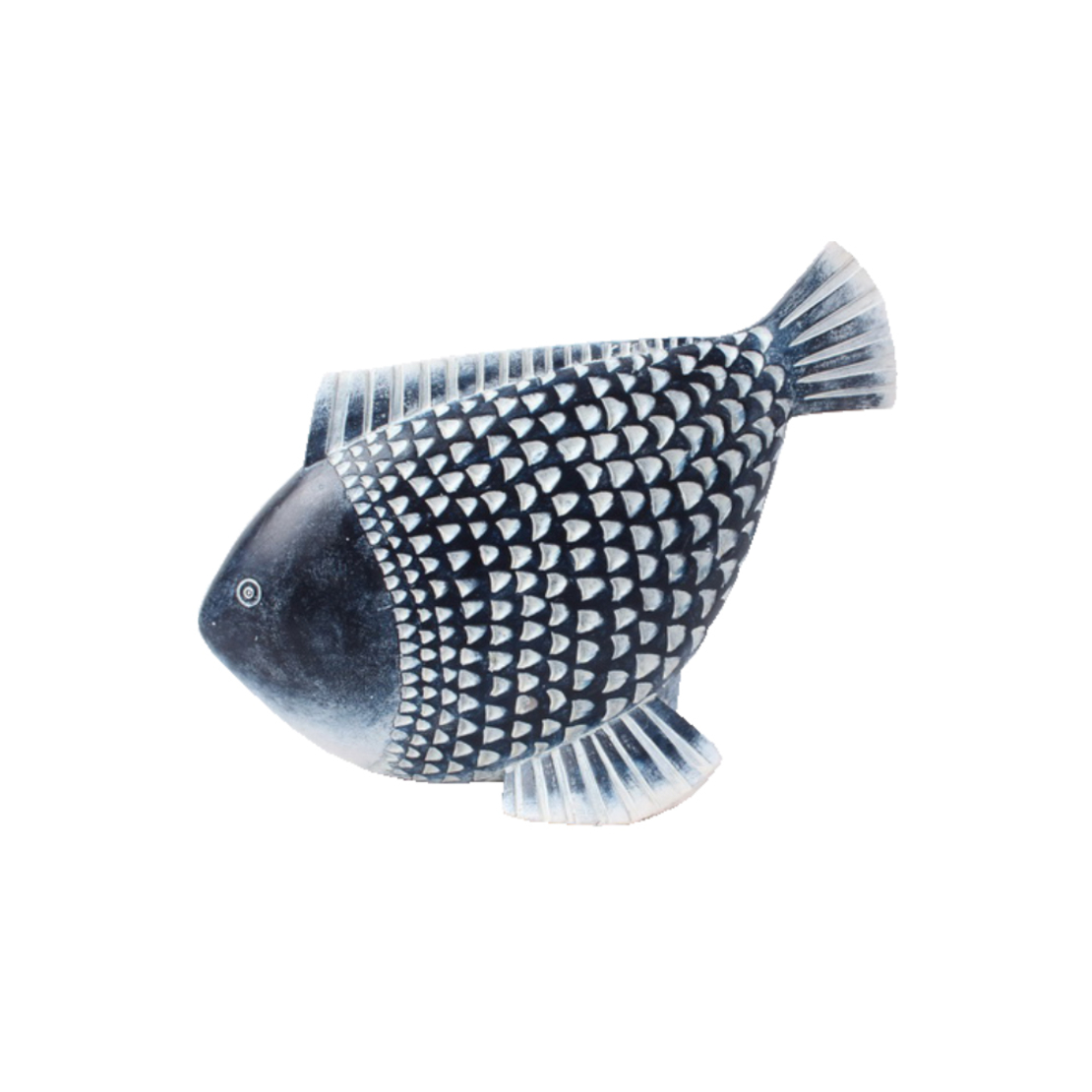 CHROMIS 1 DECO FISH POLYRESIN BLUE WHITE 22,5x7,5x