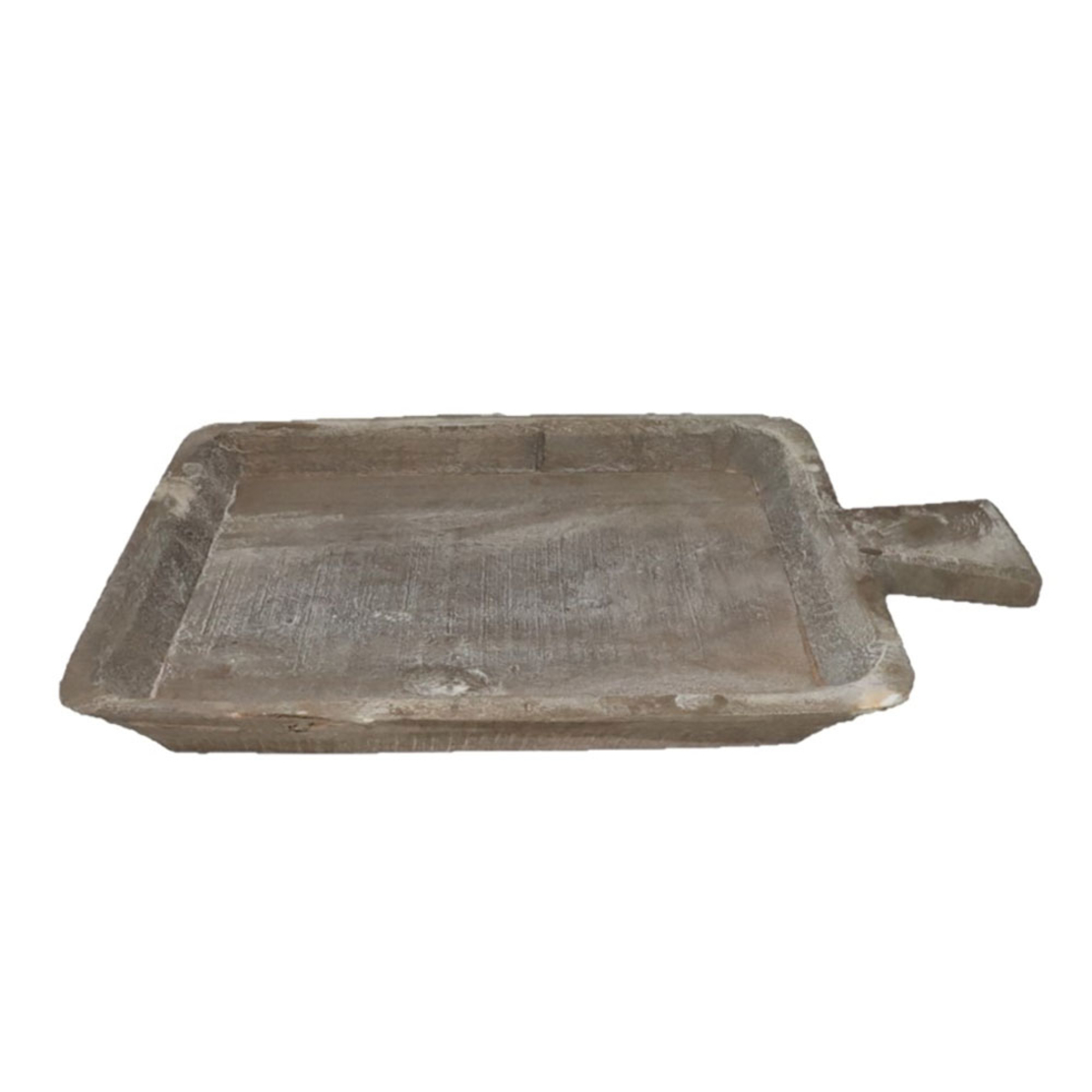 INDI PLATTER WOOD NATURAL ANTIQUE 41x26xH4,5cm IN