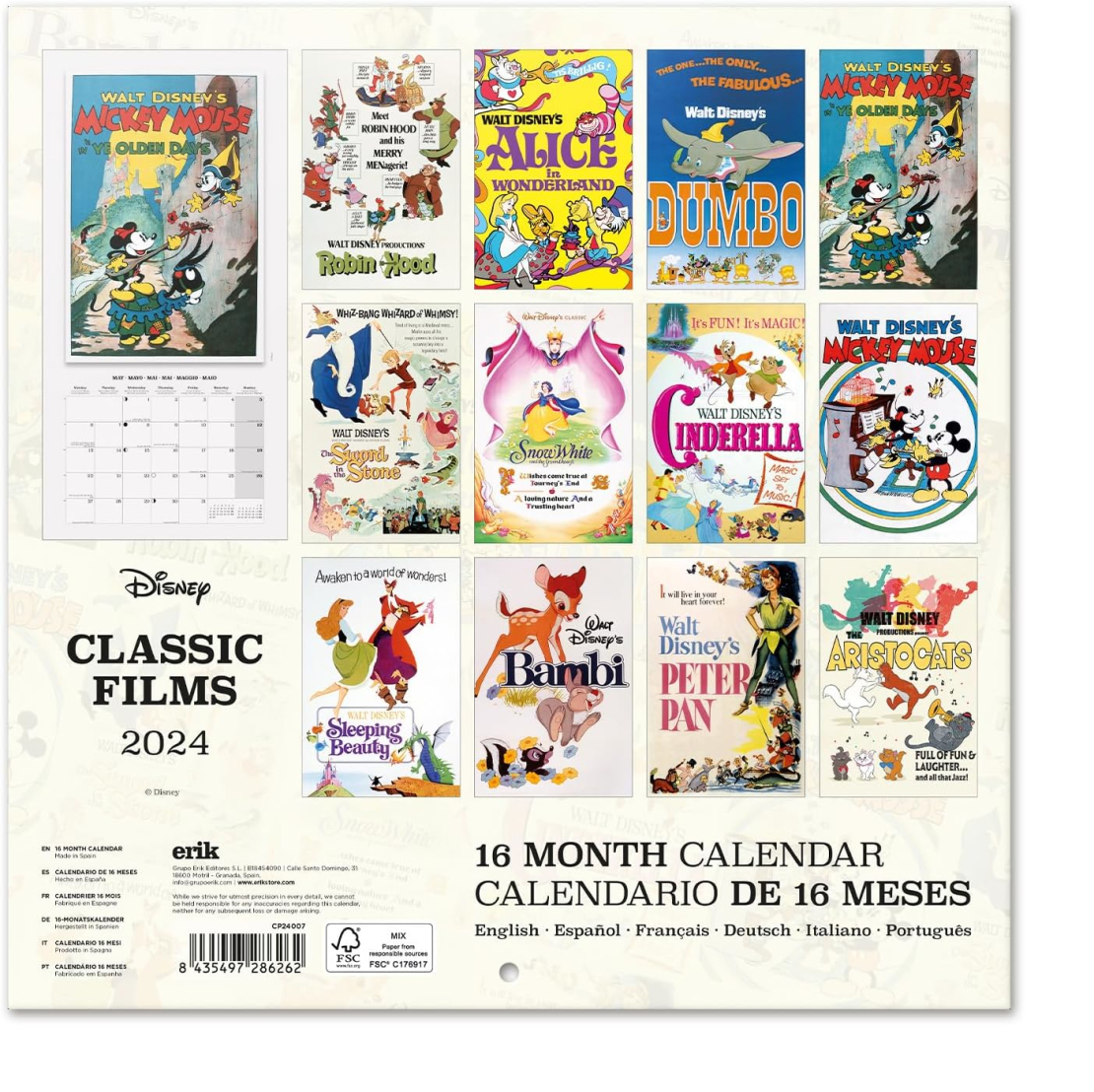 Disney Календар 2024 - Classic Films