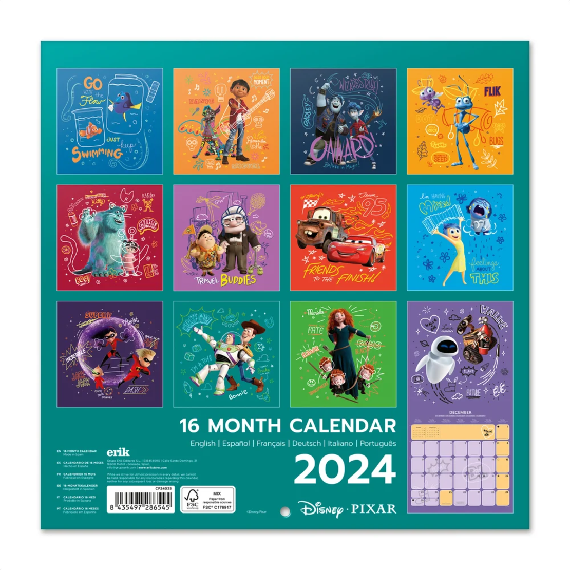 Disney Календар 2024 - Pixar
