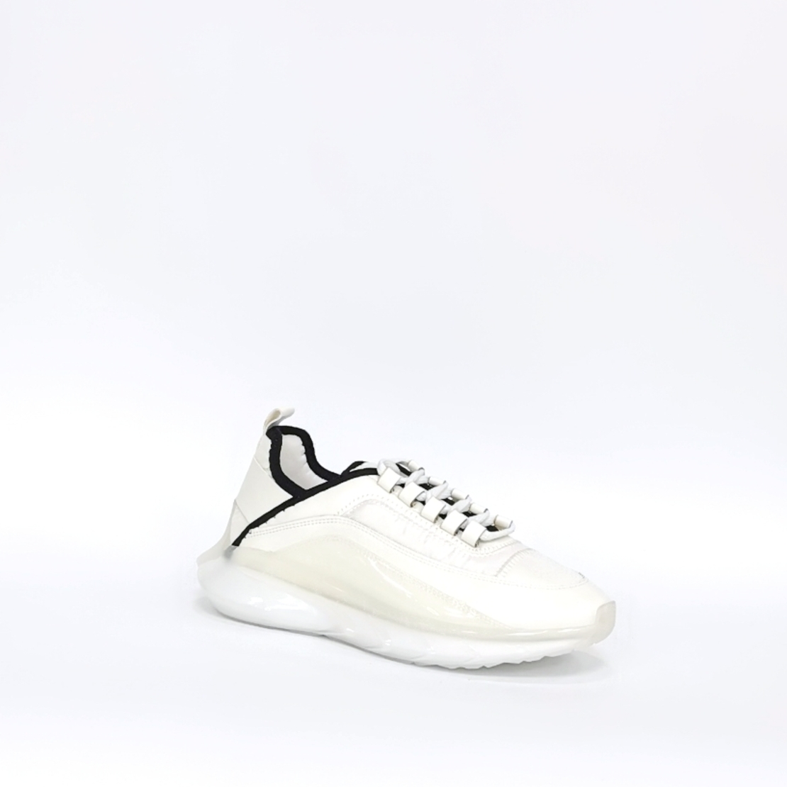 Women's sneakers made of eco leather + textile with anatomical insole in white /7282