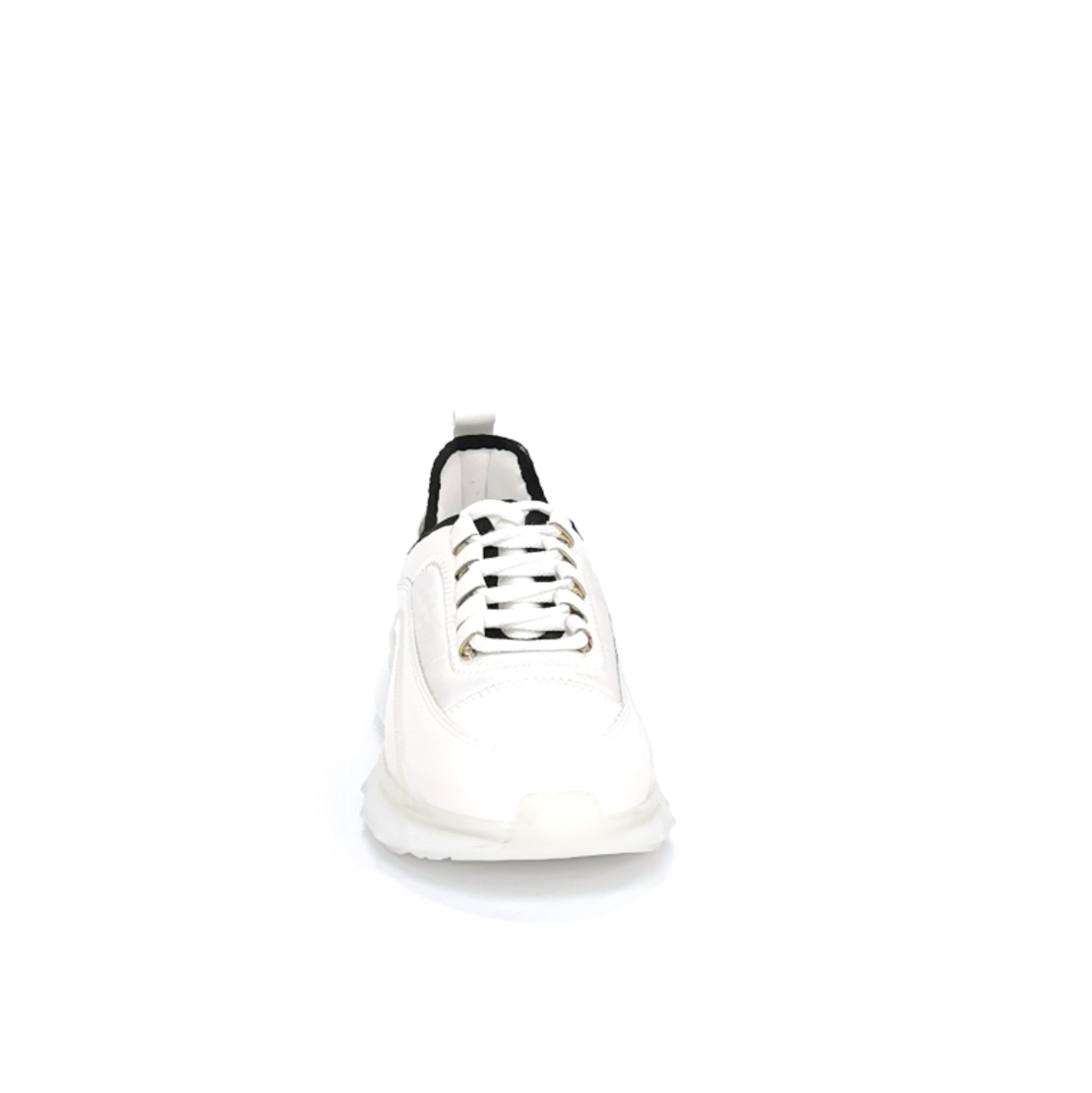 Women's sneakers made of eco leather + textile with anatomical insole in white /7282