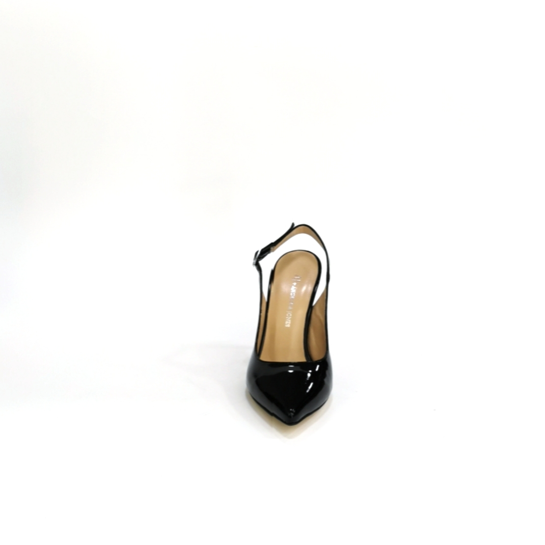 Женские элегантные туфли из натуральной кожи черный  цвета/76670