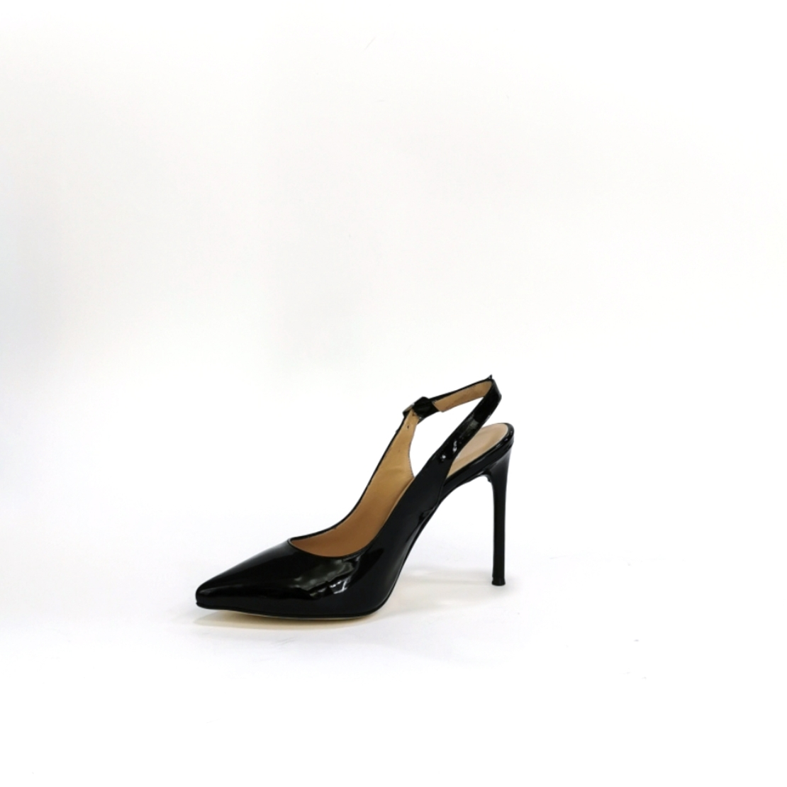 Женские элегантные туфли из натуральной кожи черный  цвета/76670