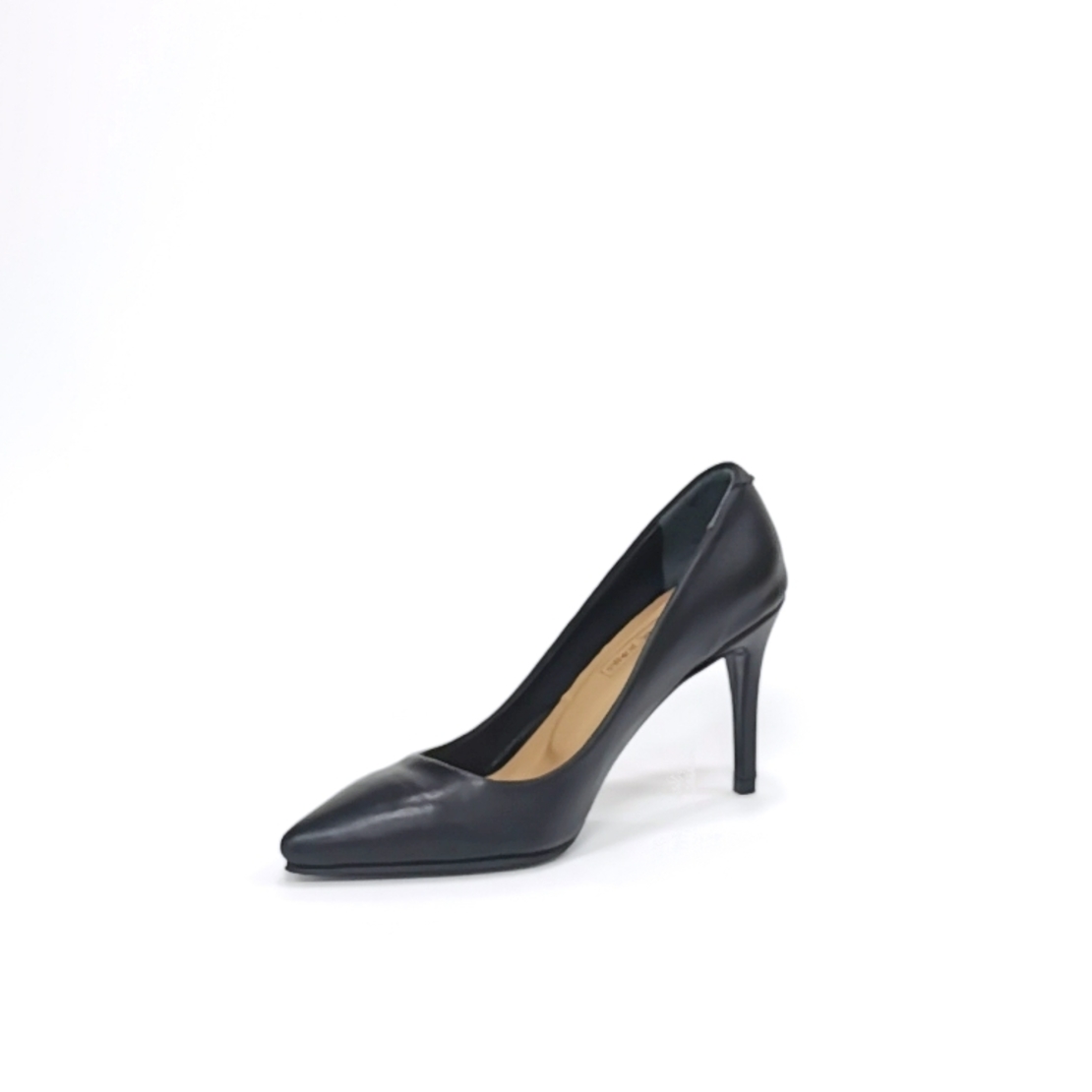 Women's elegant shoes made of natural leather in black/78501