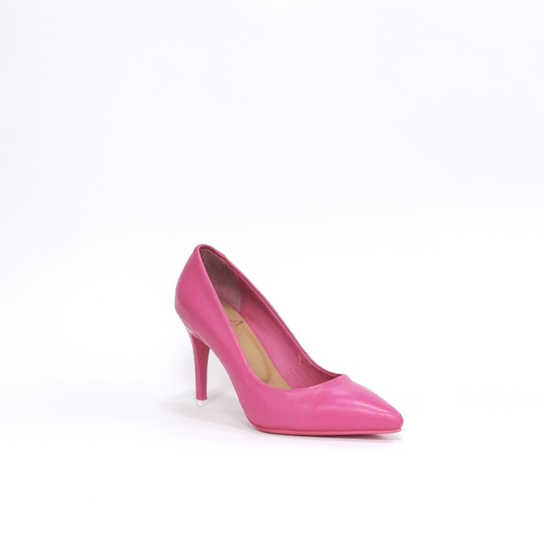 Женские элегантные туфли из натуральной кожи цвета цикламен/78501