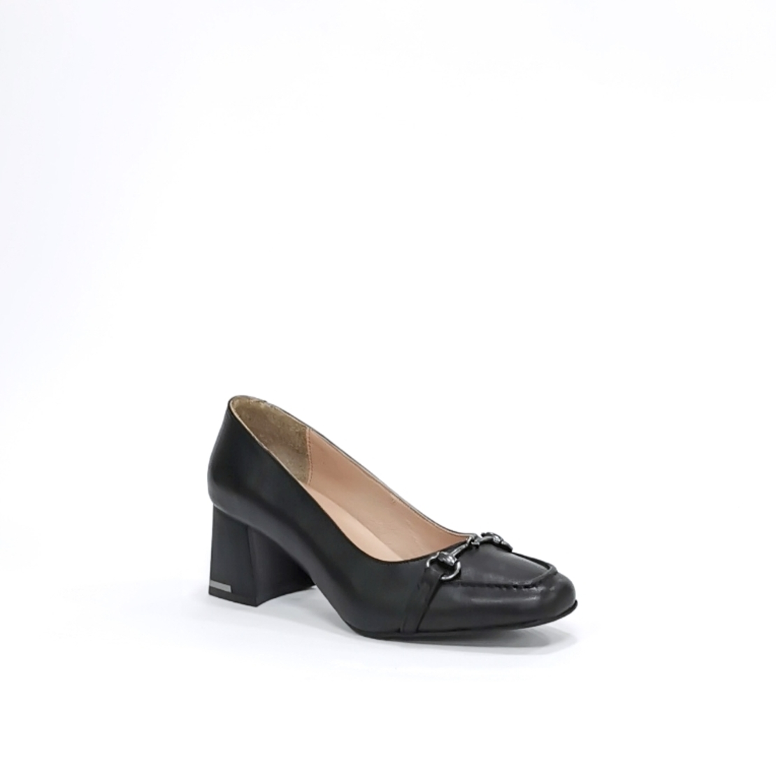 Женские элегантные туфли из натуральной кожи черного цвета/75702