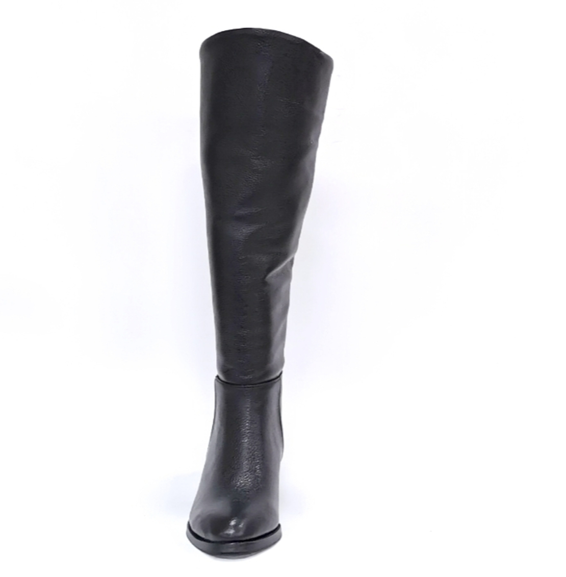 Women's elegant boots made of natural leather in black/73291