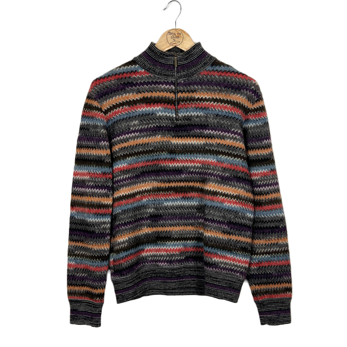 Мъжки вълнен пуловер Missoni Half Zip Wool Sweater
