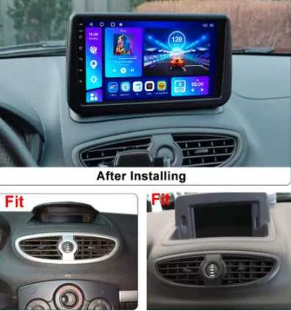 Android 13 Qled For Renault Clio 3 Clio 3 2005-2014 Wifi+4g Car Radio  Navigation Gps Auto Carplay Stereo Video Player 360 Camera