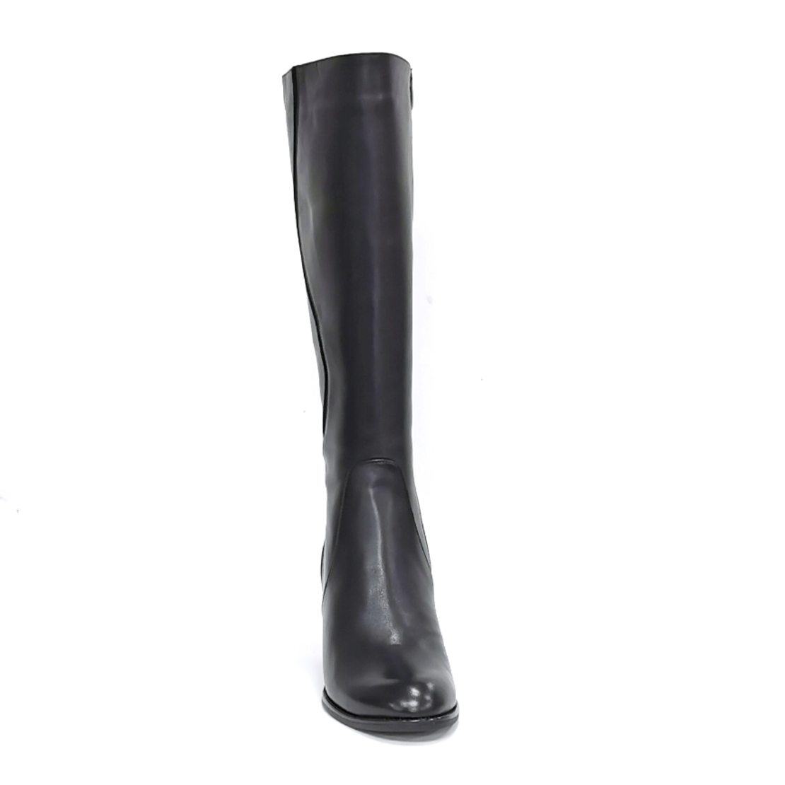 Women's elegant boots made of natural leather in black/7503