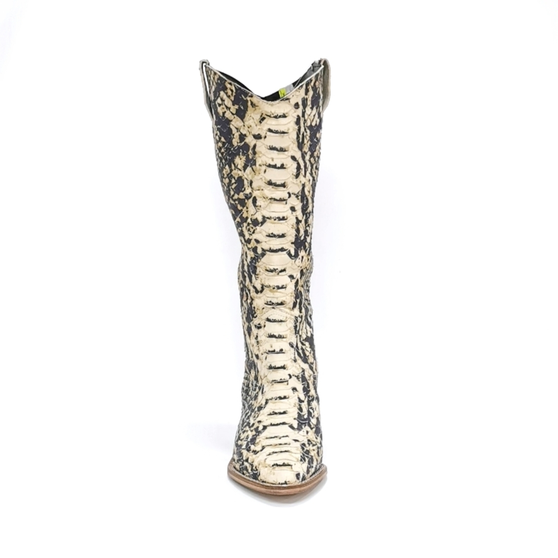 Женские элегантные ботинки из натуральной кожи змеиного цвета/71255