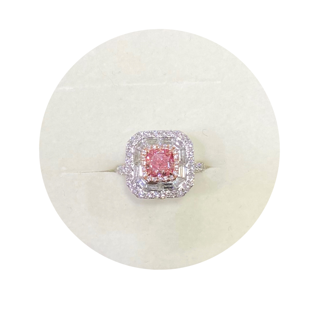 2.37 ct Pink fancy diamond ring and a necklace all in one | Алтънбаш
