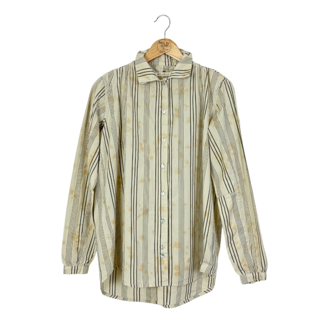 Дамска риза на раета Aleksandr Manamis striped shirt with tea stains