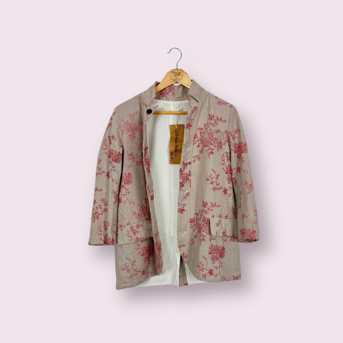 Дамско ленено сако Alexandr Manamis linen floral blazer