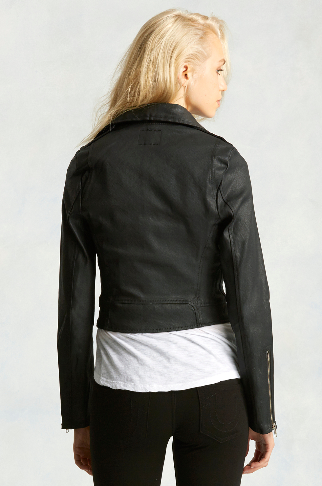 Дамско мото яке True Religion Moto Coated Womens Faux Leather Jacket