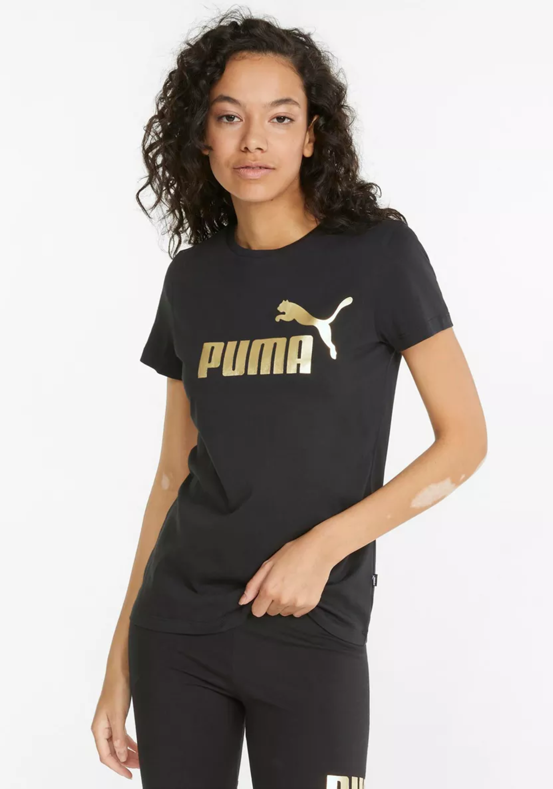 PUMA Women ess+ Metallic Logo tee