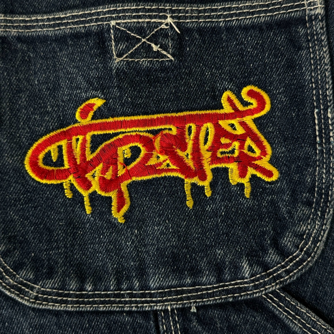 Мъжки хип хоп дънки 90s Minhao Embroidery Jeans