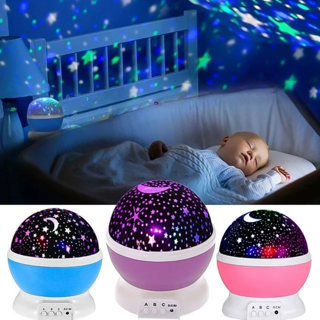 Детска Нощна лампа проектор Star