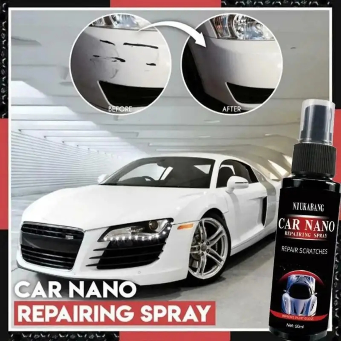 2бр Нано спрей за ремонт на драскотини по автомобила (1 брой + 1 безплатно)