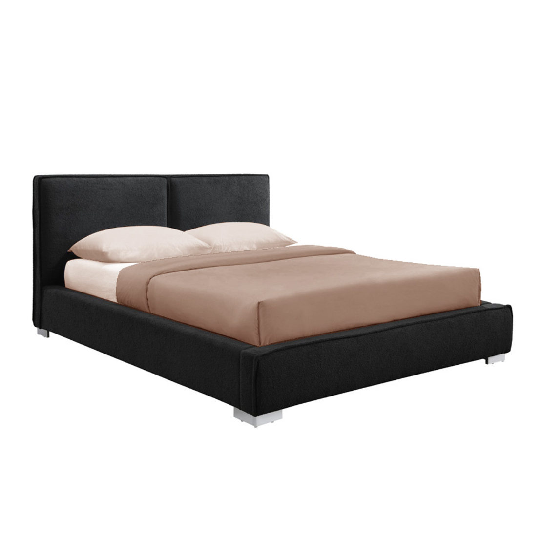 URBAN BED (FOR MATTRESS 160x200cm) FABRIC BLACK E1