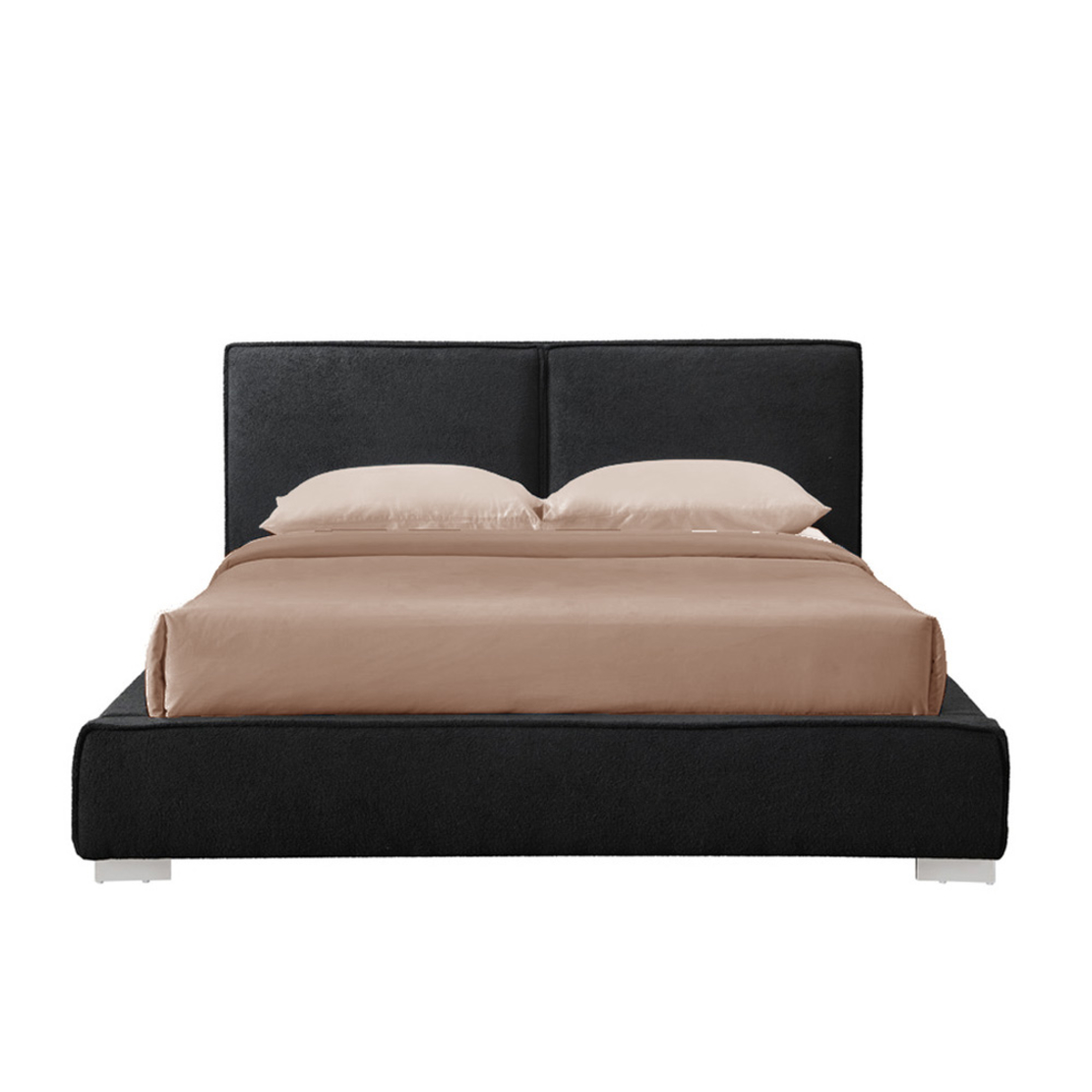 URBAN BED (FOR MATTRESS 160x200cm) FABRIC BLACK E1
