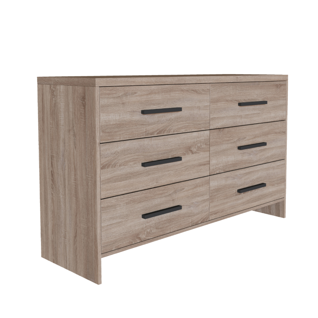 MILKY 6DRAWERS HONEYCOMB SONOMA CHIPBOARD WITH MELAMINE E1 PRC