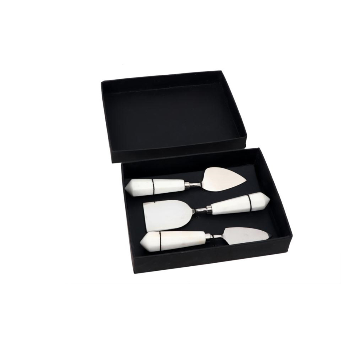 MARMO SERVING SET STEEL MARBLE WHITE 18x5xH2cm IN