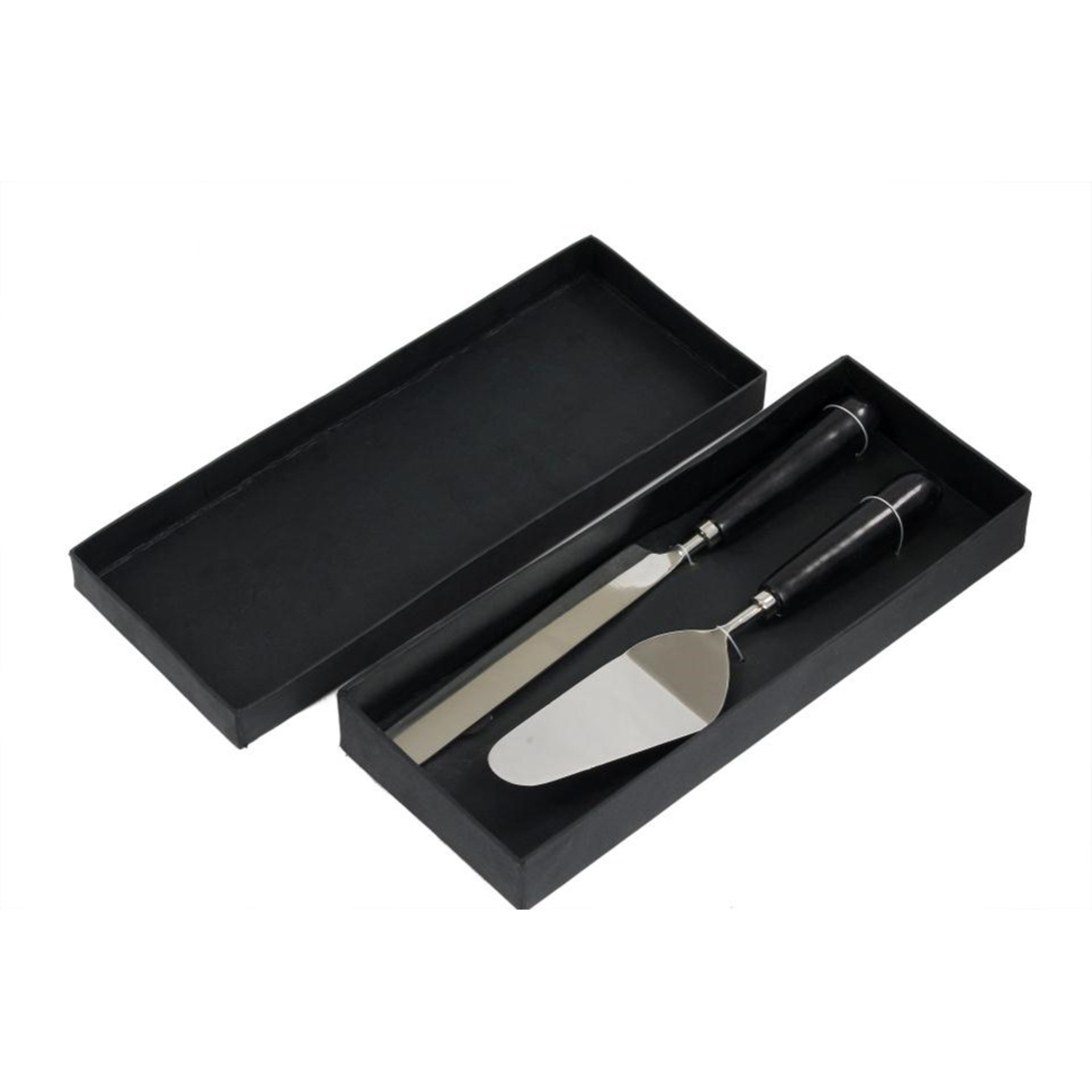 MARMO SERVING SET STEEL MARBLE BLACK 33x6xH3cm IN