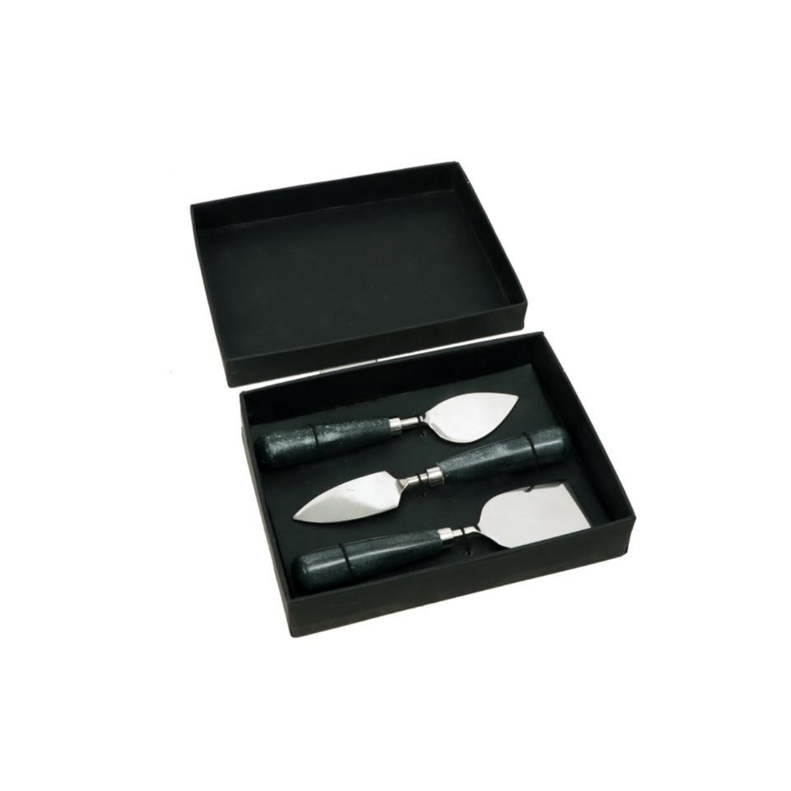 MARMO SERVING SET STEEL MARBLE BLACK 18x5xH2cm IN